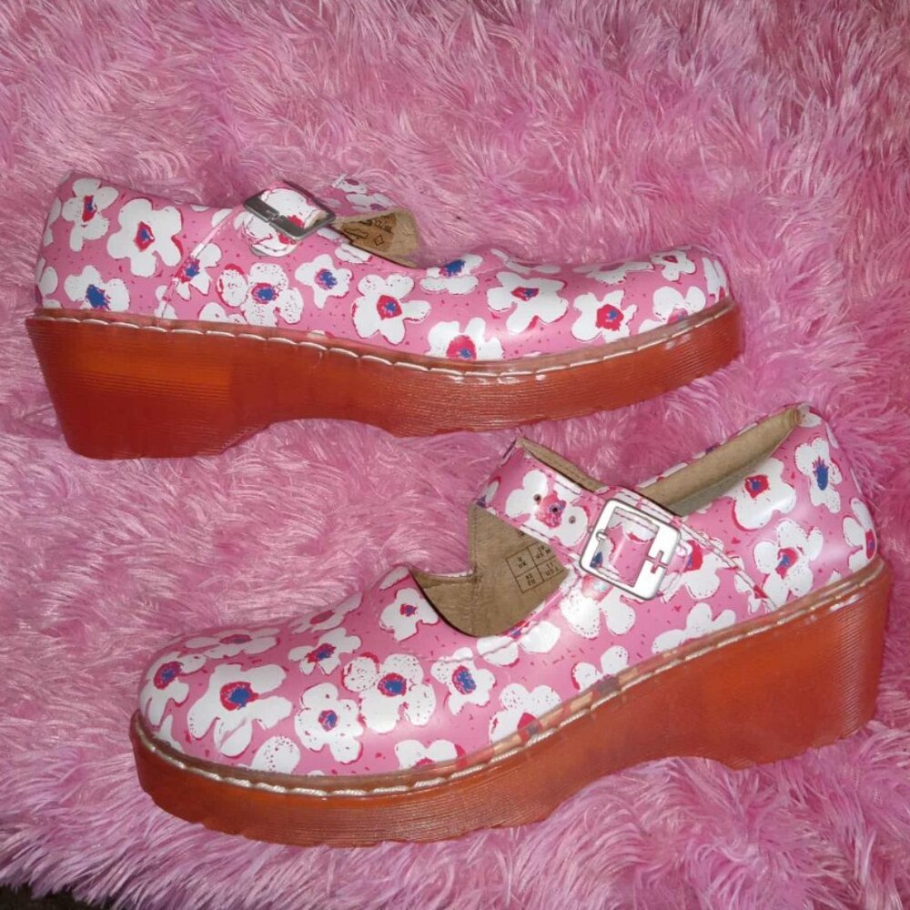 Dr. Martens Pink Floral Mary Janes - Picture 2 of 5